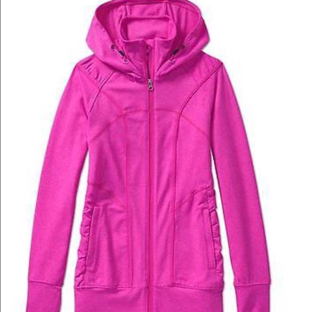 Athleta Bright Pink Zip-Up Hoodie